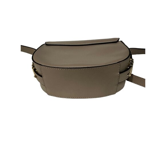 A. Bellucci made in Italy taupe leather adjustable strap saddle crossbody purse - Picture 4 of 12